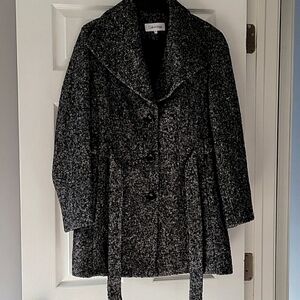NWOT Calvin Klein Tweed Wool Coat